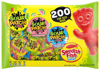 Sour Patch Kids and Swedish Fish Mini Soft and Chewy Candy Variety Snack Packs, 200 pk.