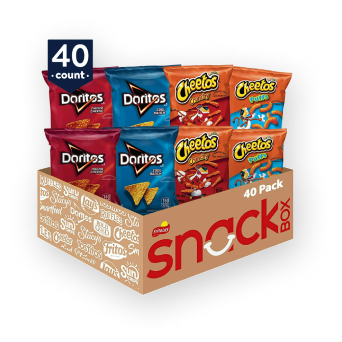 Frito-Lay Doritos & Cheetos Mix Snacks Variety Pack, Gluten-Free, 40 Count
