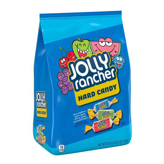 Jolly Rancher Assorted Fruit Flavored Hard Candy, Bulk Bag 50 oz