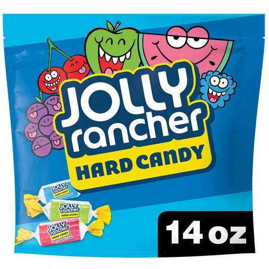 Jolly Rancher Assorted Fruit Flavors Hard Candy, Resealable Bag 14 oz