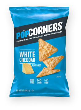 PopCorners The Crunchy And Wholesome Popped-Corn Snack White Cheddar Flavored 7 Oz