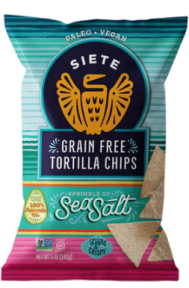 Siete Grain Free Tortilla Chips Gluten Free Sea Salt, 5 oz