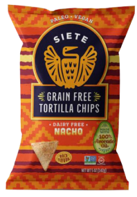 Siete Grain Free Tortilla Chips Gluten Free Nacho, 5 oz