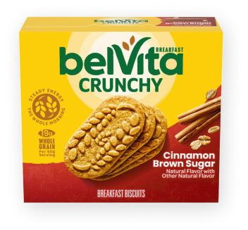 belVita Cinnamon Brown Sugar Breakfast Biscuits, 5 Packs (4 Biscuits per Pack), Shelf-Stable