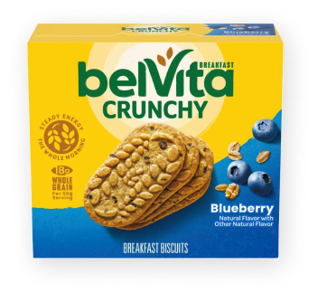 belVita Blueberry Breakfast Biscuits, 5 Packs (4 Biscuits per Pack), Shelf-Stable